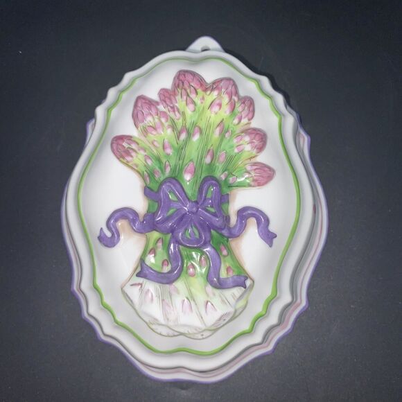 Vintage Franklin Mint Le Cordon Bleu 1986 Asparagus Wall Hanging Jello Mold - Picture 1 of 12